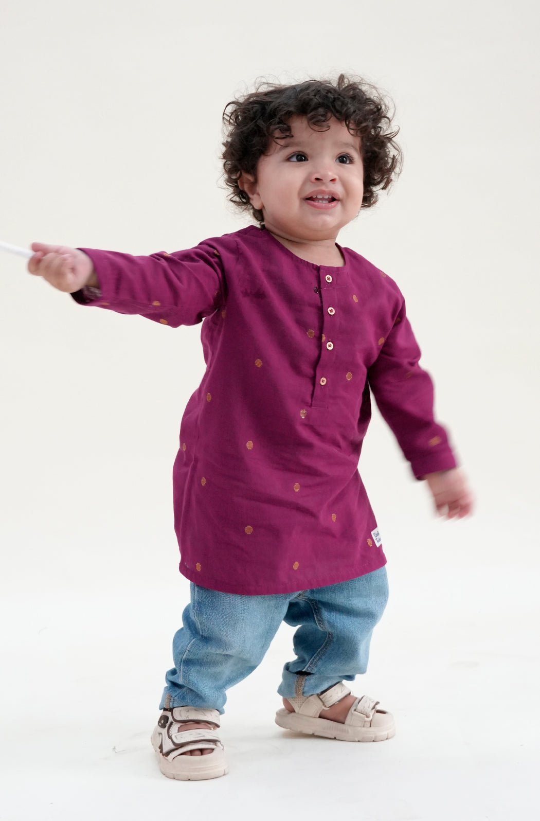 Zari Polka Kurta - Eco-friendly - Sama Homes