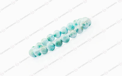 Original Pectolite (Larimar) Bracelet with Certificate by SAMAHealing - Sustainable Living (View 2)