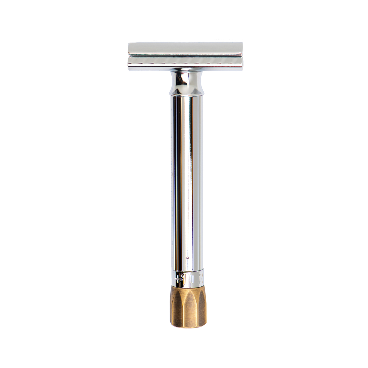 MERKUR 510 Progress, Adjustable Safety Razor With Antique Brass Metal Knob