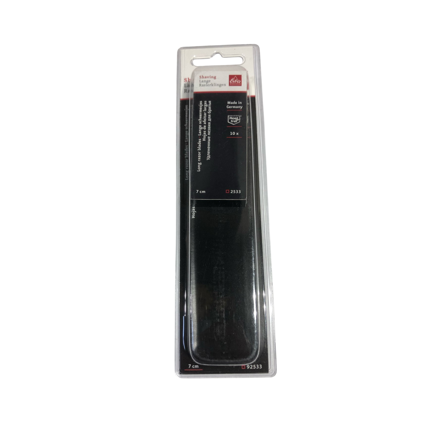 Becker Stainless Steel Long Blades for Dovo Shavette Black Holder -10 pk