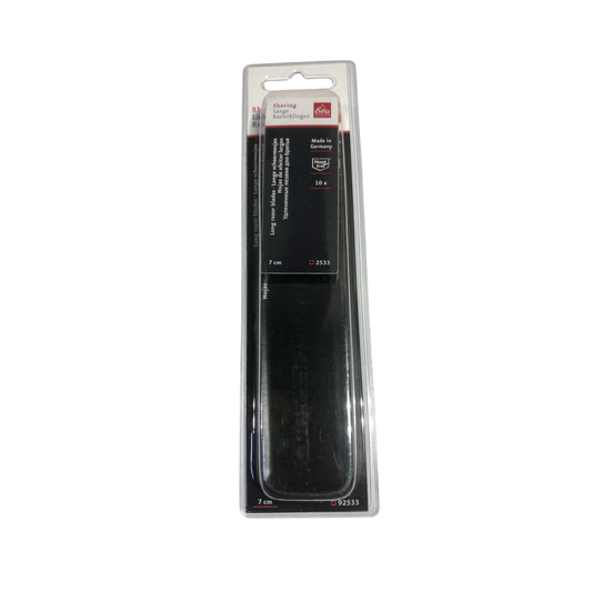 Becker Stainless Steel Long Blades for Dovo Shavette Black Holder -10 pk