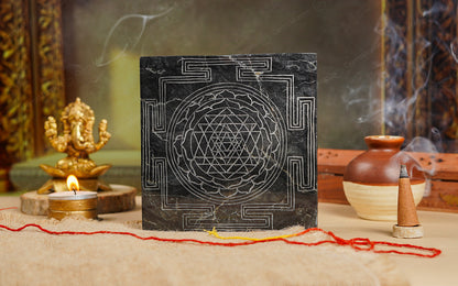 Premium Handmade Shaligram Shree Yantra by SAMAHealing - Yantra
