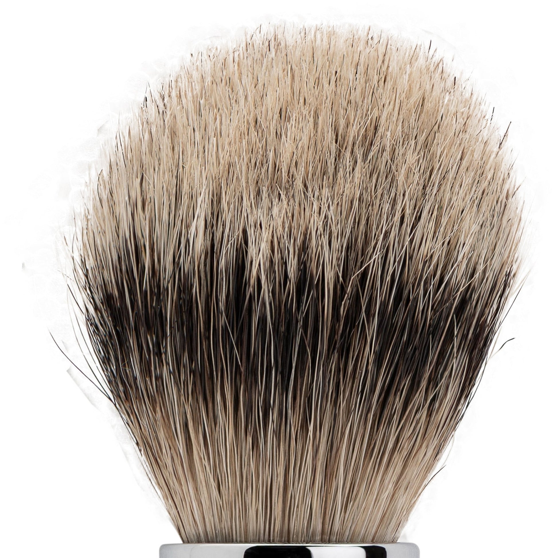 Merkur Shaving Brush, Badger Hair Silver Tip, Bright Chrome, MK-1701001 - Image 3
