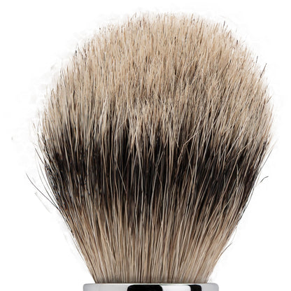 Merkur Shaving Brush, Badger Hair Silver Tip, Bright Chrome, MK-1701001 by Merkur - Shaving Brushes (View 3)