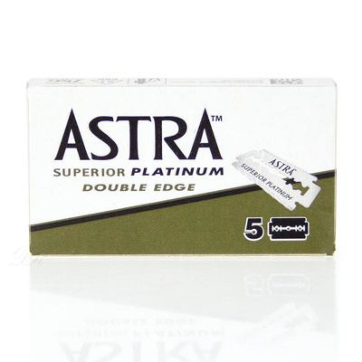 Astra Superior Platinum Double Edge Blades (Green) - 5 blades (1 pack each with 5 blades)