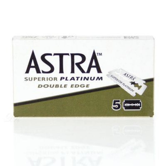 Astra Superior Platinum Double Edge Blades (Green) - 5 blades (1 pack each with 5 blades)