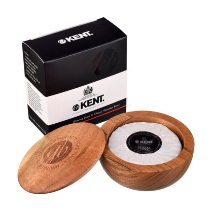 K-SB6 Kent Shaving Soap In Dark Beechwood Shaving Bowl by Kent - Shave Soaps