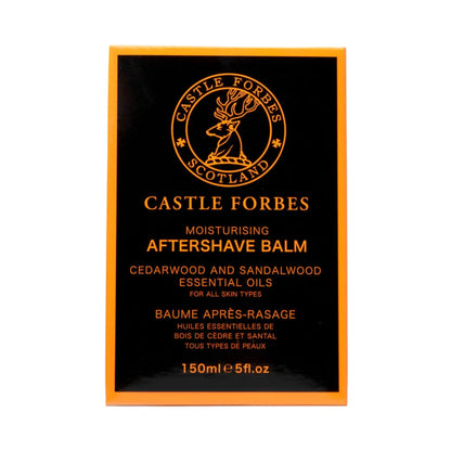 Luxury Aftershave Balm, Cedarwood & Sandalwood Essential Oil, No Added Alcohol, 5 fl.oz / 150ml by Castle Forbes - Post Shave Balms