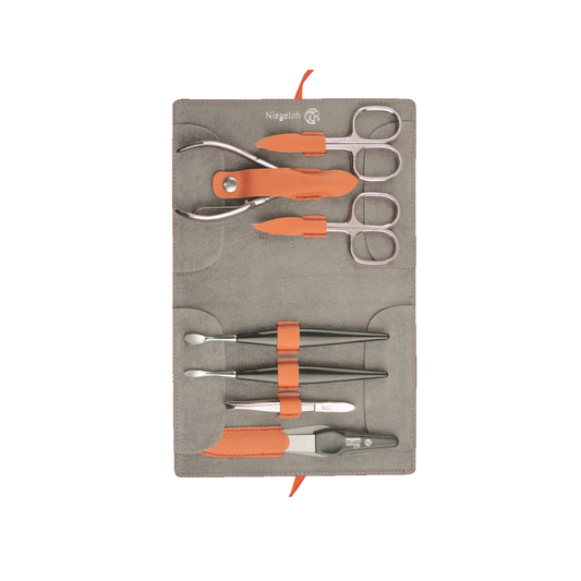 Niegeloh Decora XL 7pc Manicure Set In Nappa Leather Case