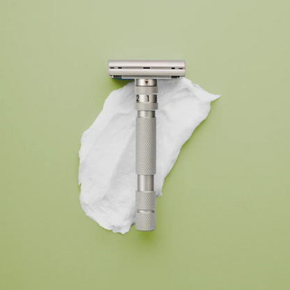 Rockwell T2 Adjustable Twist-To-Open Stainless Steel DE Safety Razor - Matte Silver by Rockwell - Adjustable Double Edge Safety Razors