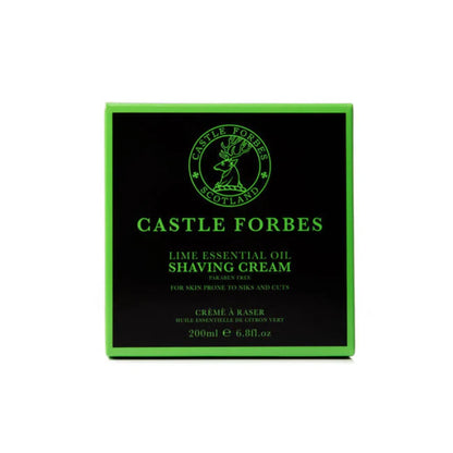 Luxury Shave Cream, Lime Essential Oil, 6.8 fl.oz / 200ml by Castle Forbes - Shave Cream