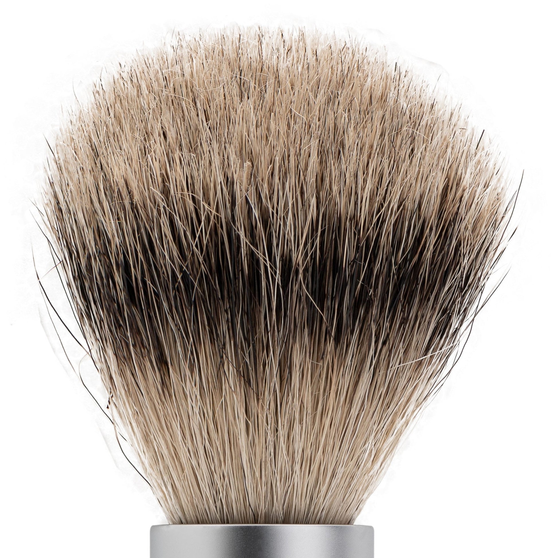 Merkur Shaving Brush, Badger Hair, Silver Tip, Matt Chrome, MK-1700002 - Image 2