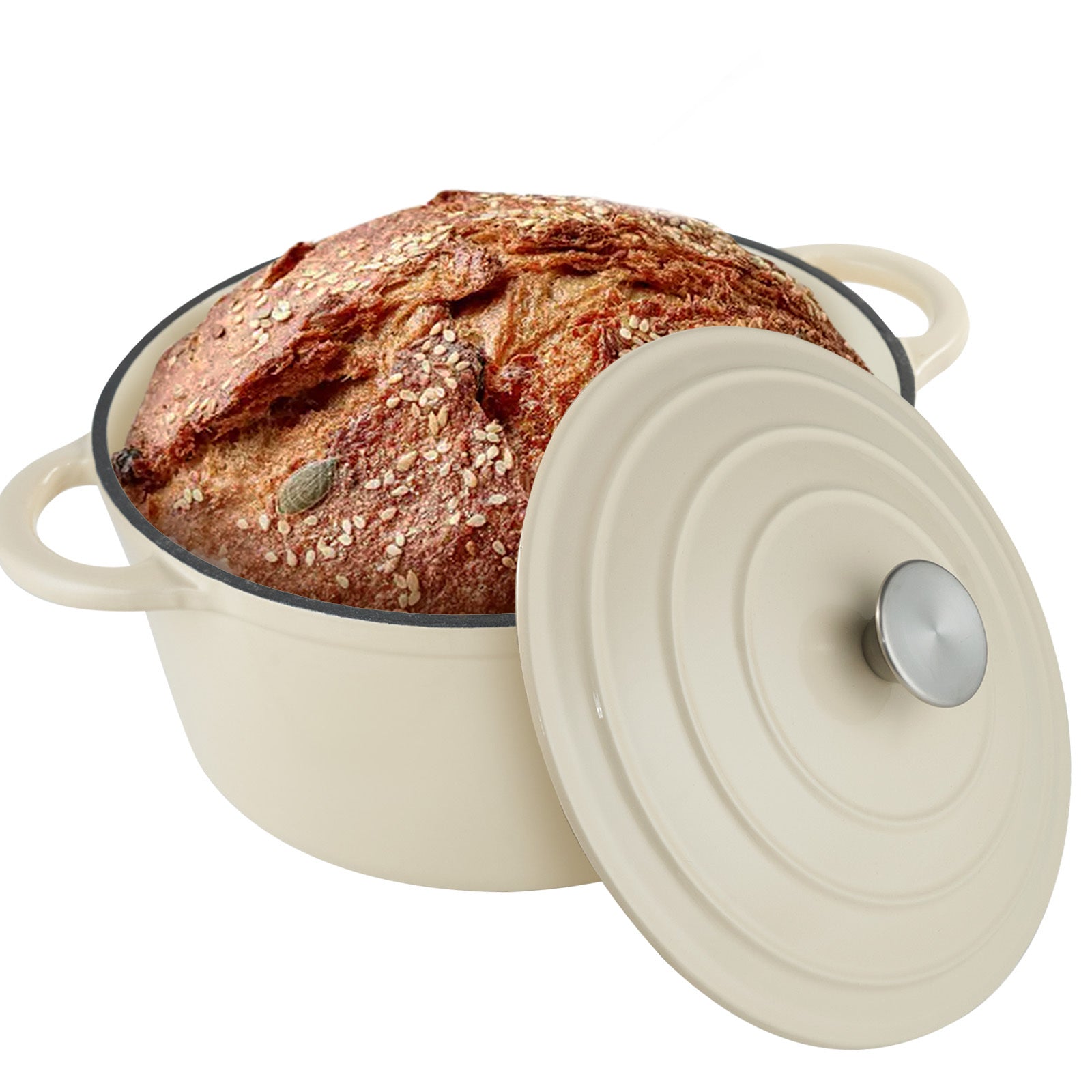 Enameled Cast Iron Dutch Oven – Large Capacity, Non-Stick, Oven Safe up to 500°F – Multi-Functional Cookware - Image 7