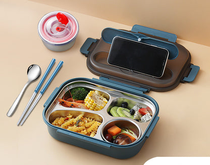 304 Stainless Steel Lunch Box, Fresh-keeping Box With Soup Cup, Insulated Lunch Box – Image 14