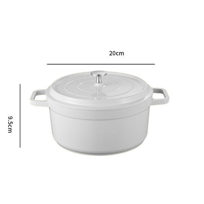 Ceramic Stew Pot with Lid – Aluminum Alloy, Heat-Resistant, 20cm/24cm – Ideal for Soups & Gifting by SAMA Homes - 0 (View 7)