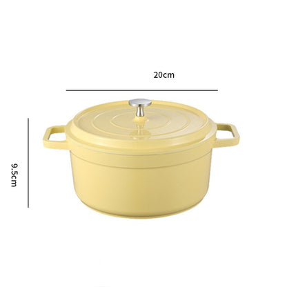 Ceramic Stew Pot with Lid – Aluminum Alloy, Heat-Resistant, 20cm/24cm – Ideal for Soups & Gifting by SAMA Homes - 0 (View 2)