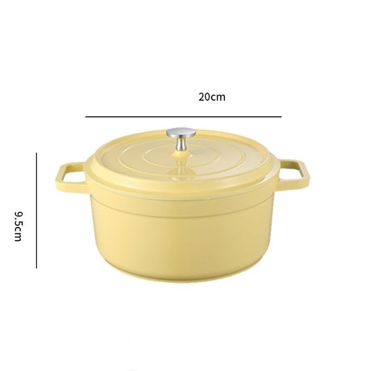 Ceramic Stew Pot with Lid – Aluminum Alloy, Heat-Resistant, 20cm/24cm – Ideal for Soups & Gifting