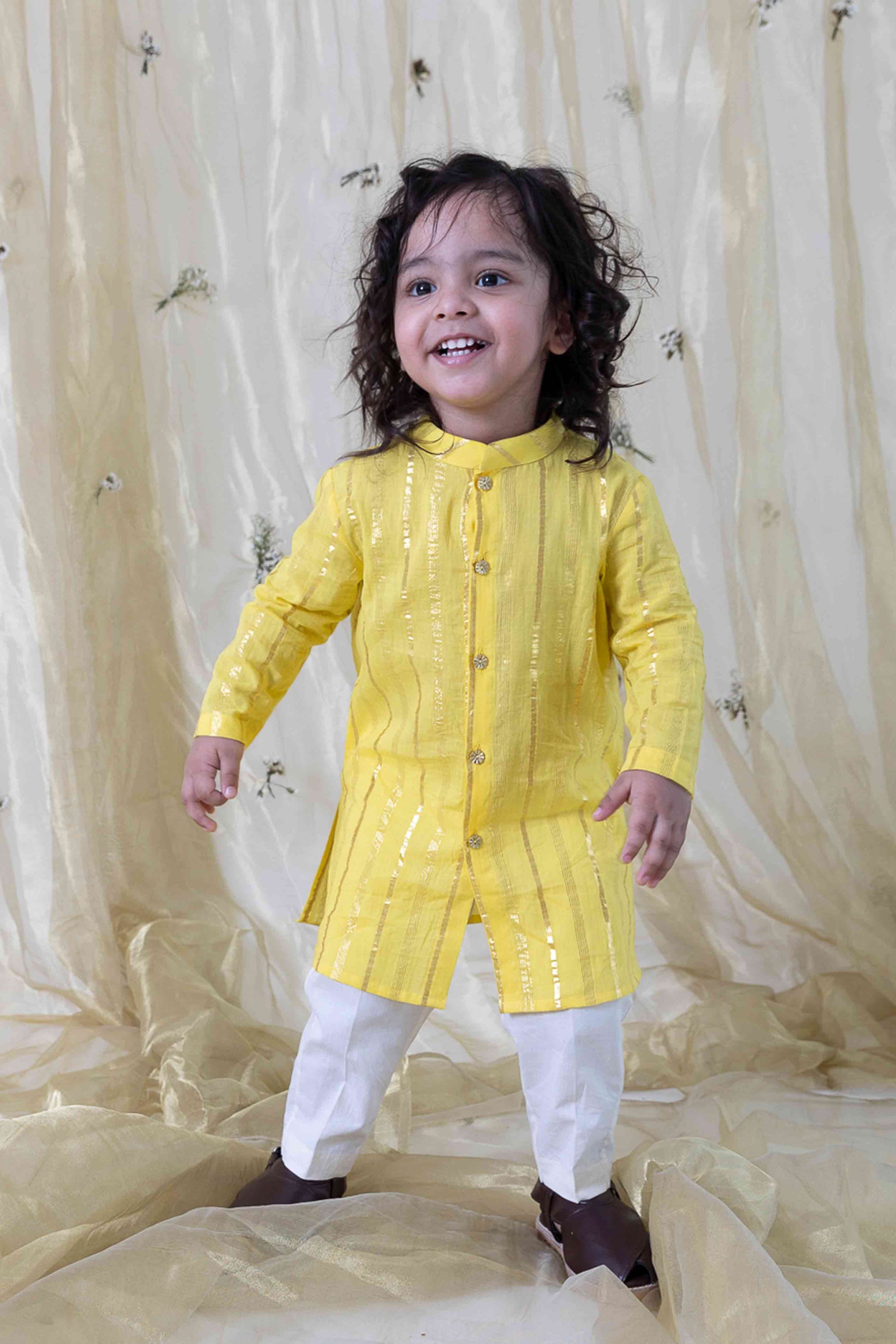 Mast Malang Kurta Set - Yellow - Eco-friendly - Sama Homes
