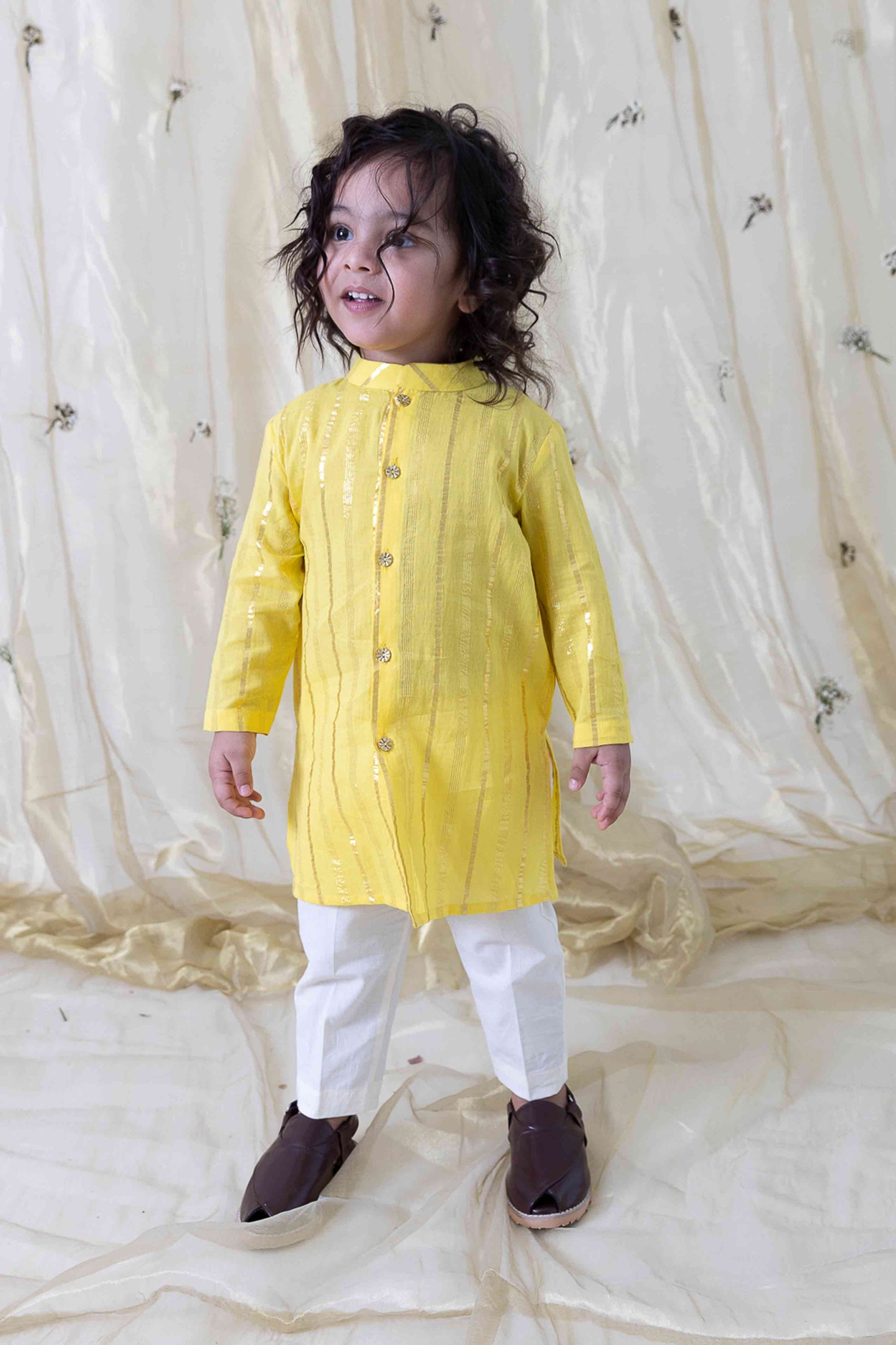 Mast Malang Kurta Set - Yellow - Image 5