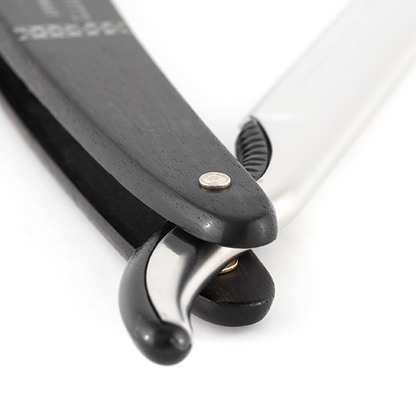 Dovo Shavette, Stainless Steel with Ebony Wood Handle & Lazer Silver Inlay by Dovo - Straight Razor (View 4)