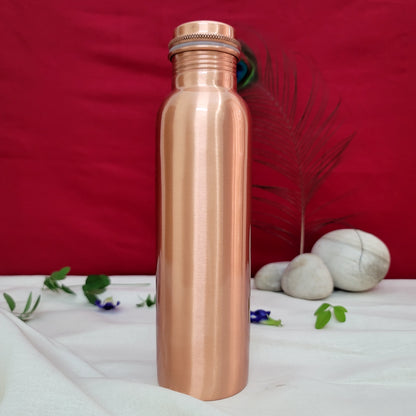 1000ML Matte Pure Copper Water Bottle | Unlined Ayurvedic Tamra Jal by SAMA Homes - Copper Bottle (View 6)