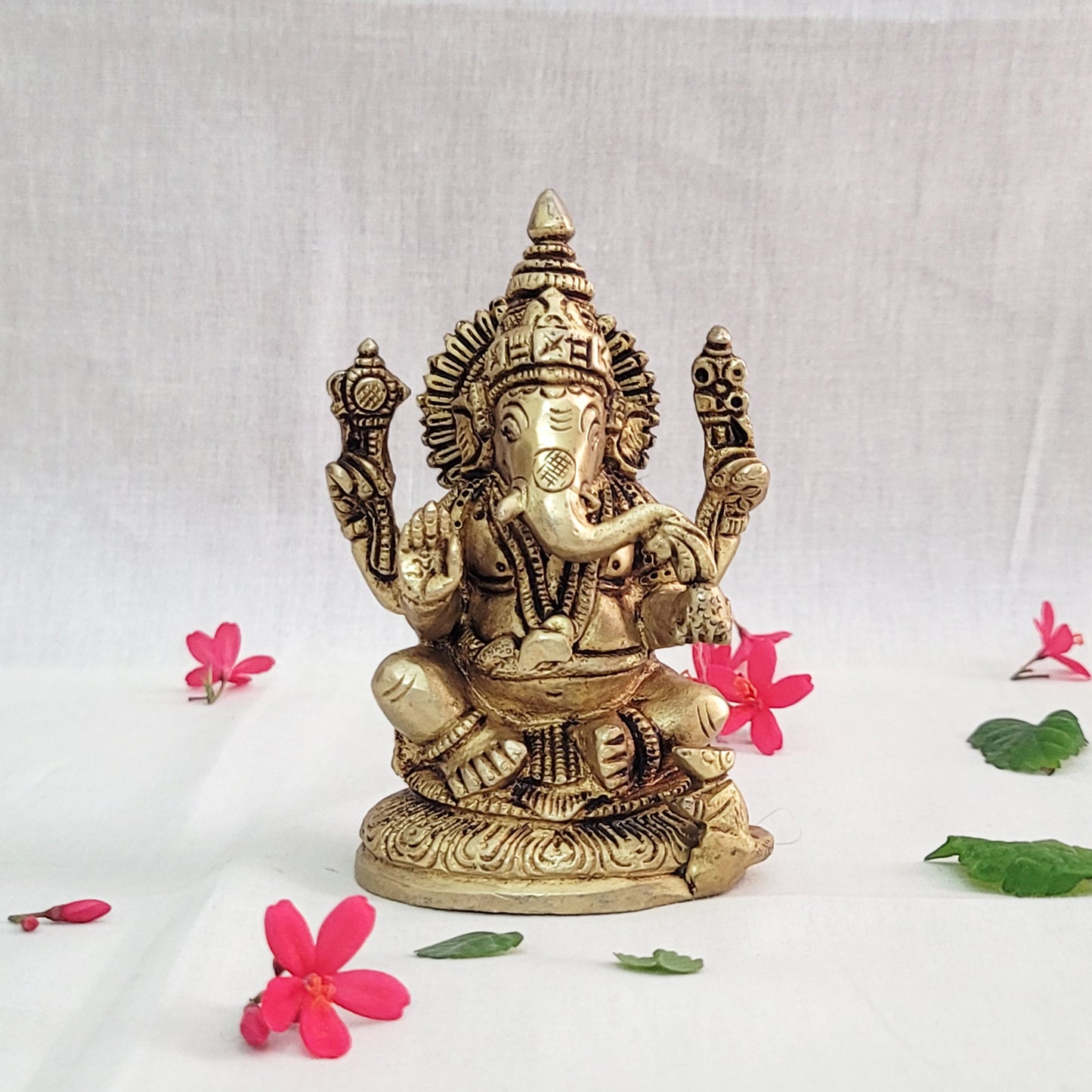 Brass Ganesh ji idol for Pooja