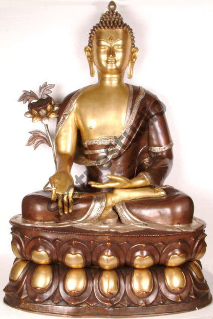 Large Size Medicine Buddha Tibetan Deity Home Garden Décor Sculpture 39" by vendor-unknown - Buddha (View 2)