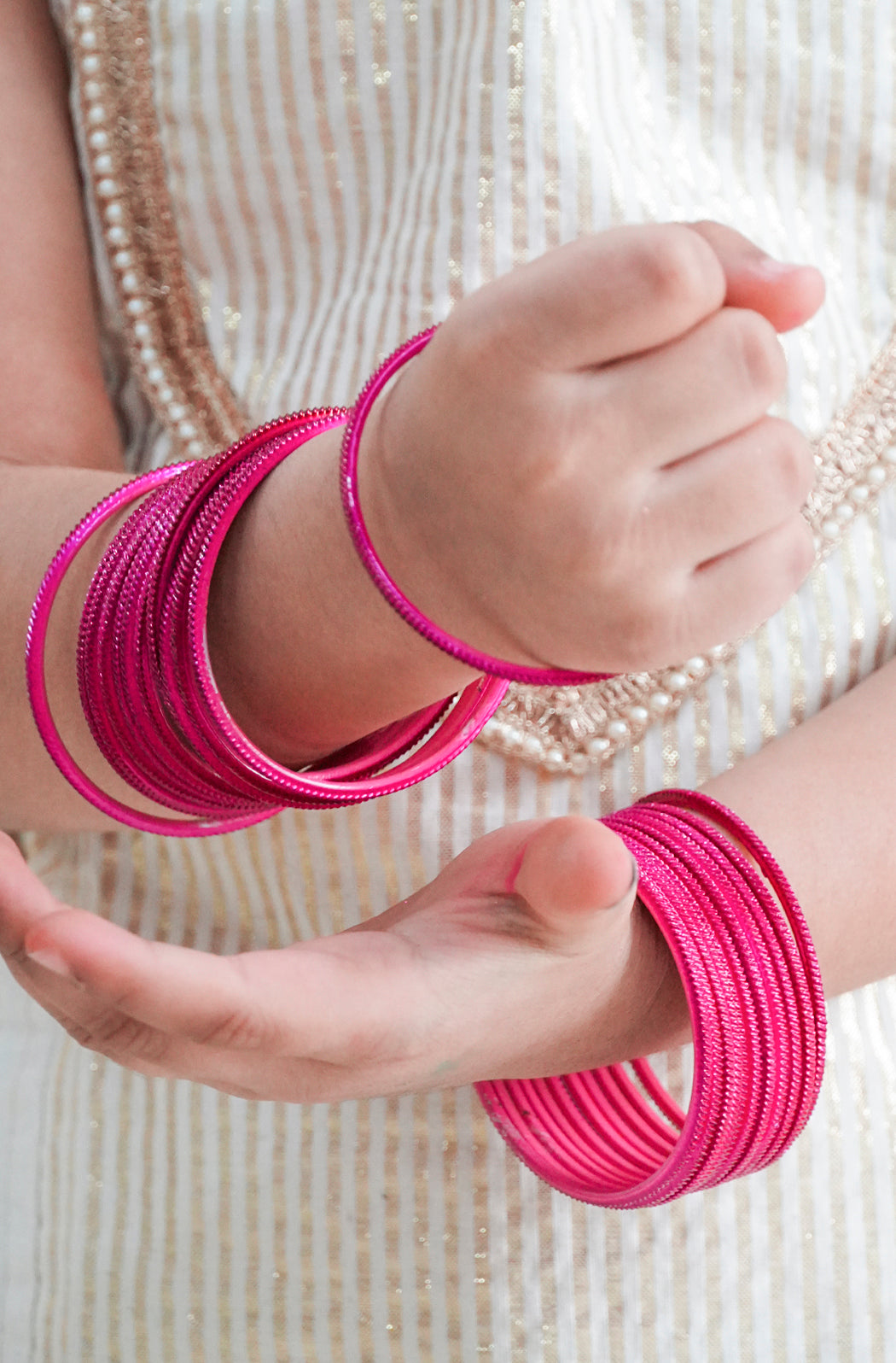 Hot Pink Spark Bangles - Image 3