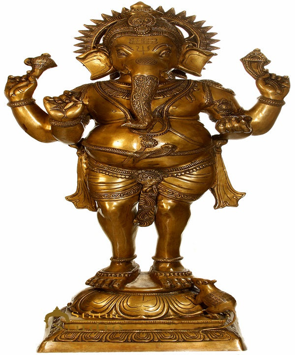 Large Size Standing Lord Ganesh Statue For Home Office Temple And Gifting 51.6 "