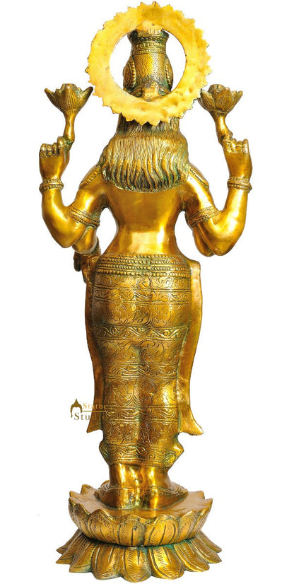 Large Size Exclusive Indian Hindu Goddess Of Wealth Lakshmiji Big Statue 33" by vendor-unknown - Hindu Gods (View 3)