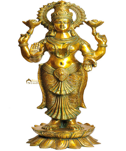 Large Size Exclusive Indian Hindu Goddess Of Wealth Lakshmiji Big Statue 33" by vendor-unknown - Hindu Gods
