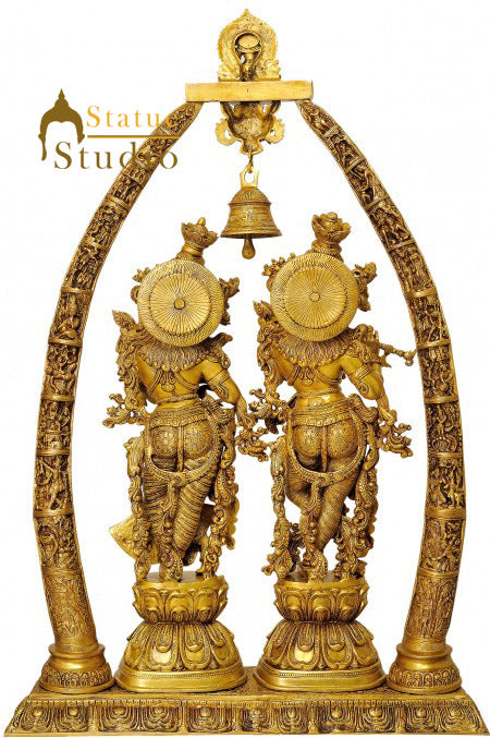 Exclusive Large Size Indian Hindu God Radha Krishna Temple Removable Set 45" - Image 3