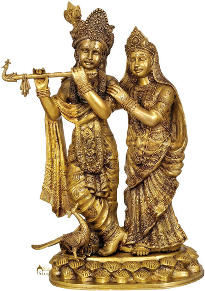 Large Size Hindu God Goddess Lord Radha Krishna Leela Fine Décor Sculpture 31" by vendor-unknown - Hindu Gods (View 2)