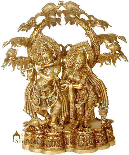 Large Size Indian Hinduism Lord Radha Krishna Under the Kadamba Tree Décor 30" by vendor-unknown - Hindu Gods