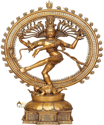Large Size Indian God Dancing Shiva Nataraja 4.5 Feet Office Home Décor Idol by vendor-unknown - Hindu Gods