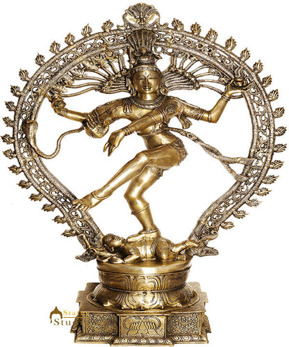 Bronze Indian Metal Hindu God King Of Dancers Lord Natraj Idol For Sale 4.5 Feet by vendor-unknown - Hindu Gods