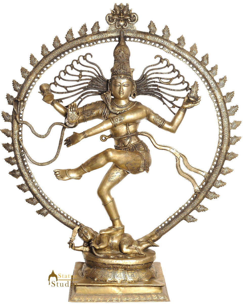 Very Large Indian Hindu Deity Dancing Shiv Nataraja Indoor Outdoor Décor 6 Feet - Image 2
