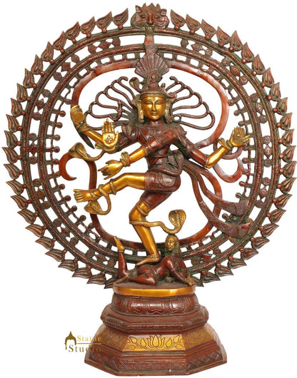 Large Size Indian God Dancing Shiva Natraj 2.5 Feet With Sacred AUM OM Symbol by vendor-unknown - Hindu Gods (View 2)