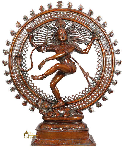 Bronze Antique Large Size Dancing Shiva Lord Natraja Sculpture For Home 33" by vendor-unknown - Hindu Gods