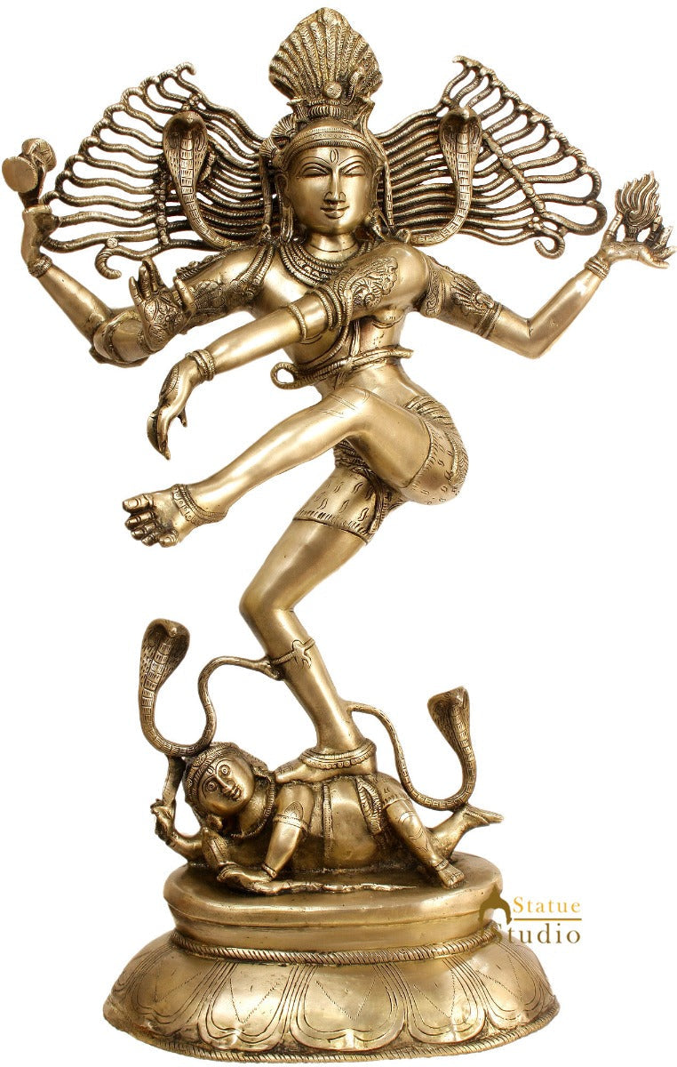 Unique And Rare Indian Hindu God Dancing Nataraja 2.5 Feet Statue - Image 2