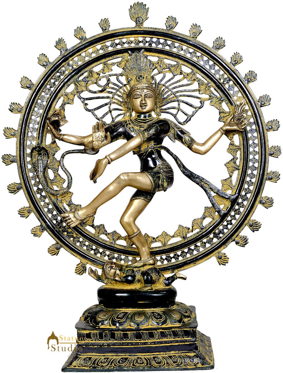 Large Size Indian Hindu God Dancing Shiv Nataraja Diwali Corporate Gifting 28" - Image 2