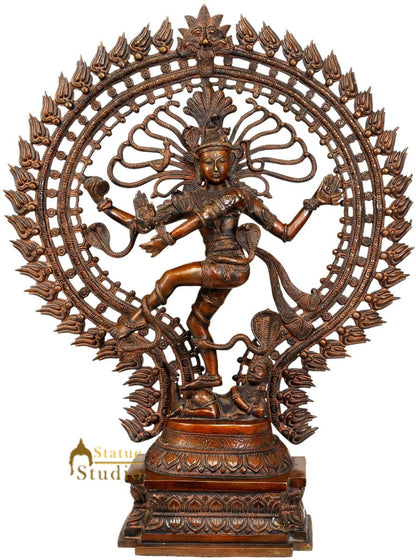 Bronze Antique Large Size Dancing Shiva Lord Natraja Sculpture For Home 28" by vendor-unknown - Hindu Gods (View 2)