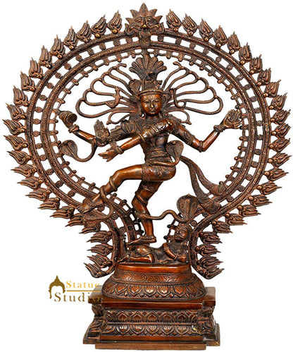 Bronze Antique Large Size Dancing Shiva Lord Natraja Sculpture For Home 28" by vendor-unknown - Hindu Gods