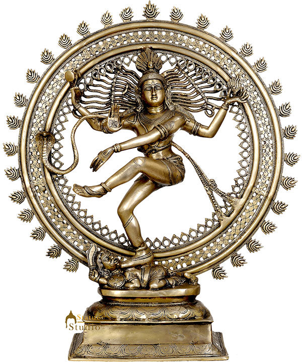 Large Size Indian Hindu God Dancing Shiv Nataraja Diwali Corporate Gifting 33"