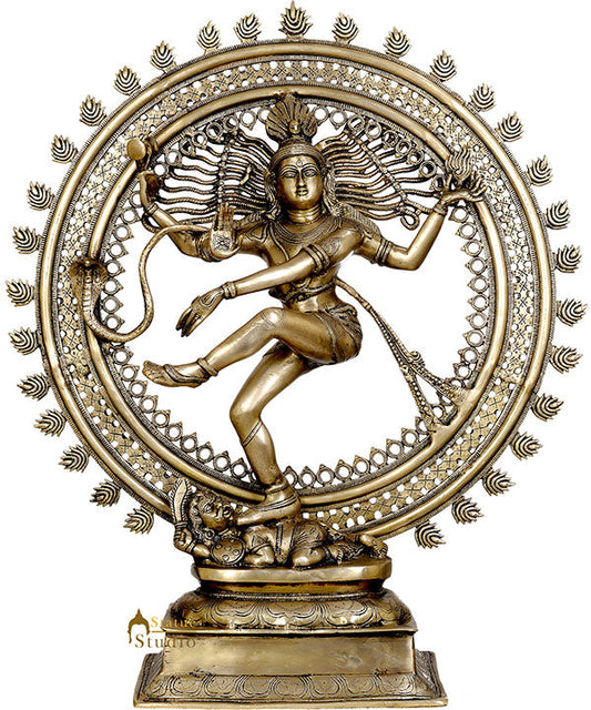 Large Size Indian Hindu God Dancing Shiv Nataraja Diwali Corporate Gifting 33"