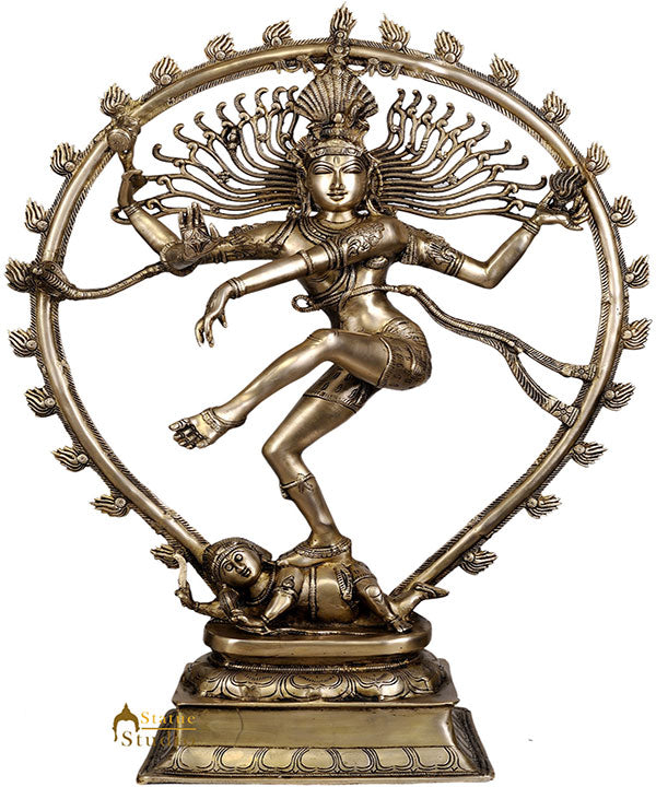 Large Size Indian Hindu God Dancing Shiv Nataraja Diwali Corporate Gifting 35" - Eco-friendly - Sama Homes