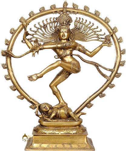 Large Size Indian Brass Dancing Shiv Nataraja Diwali Corporate Gifting 3 Feet by vendor-unknown - Hindu Gods