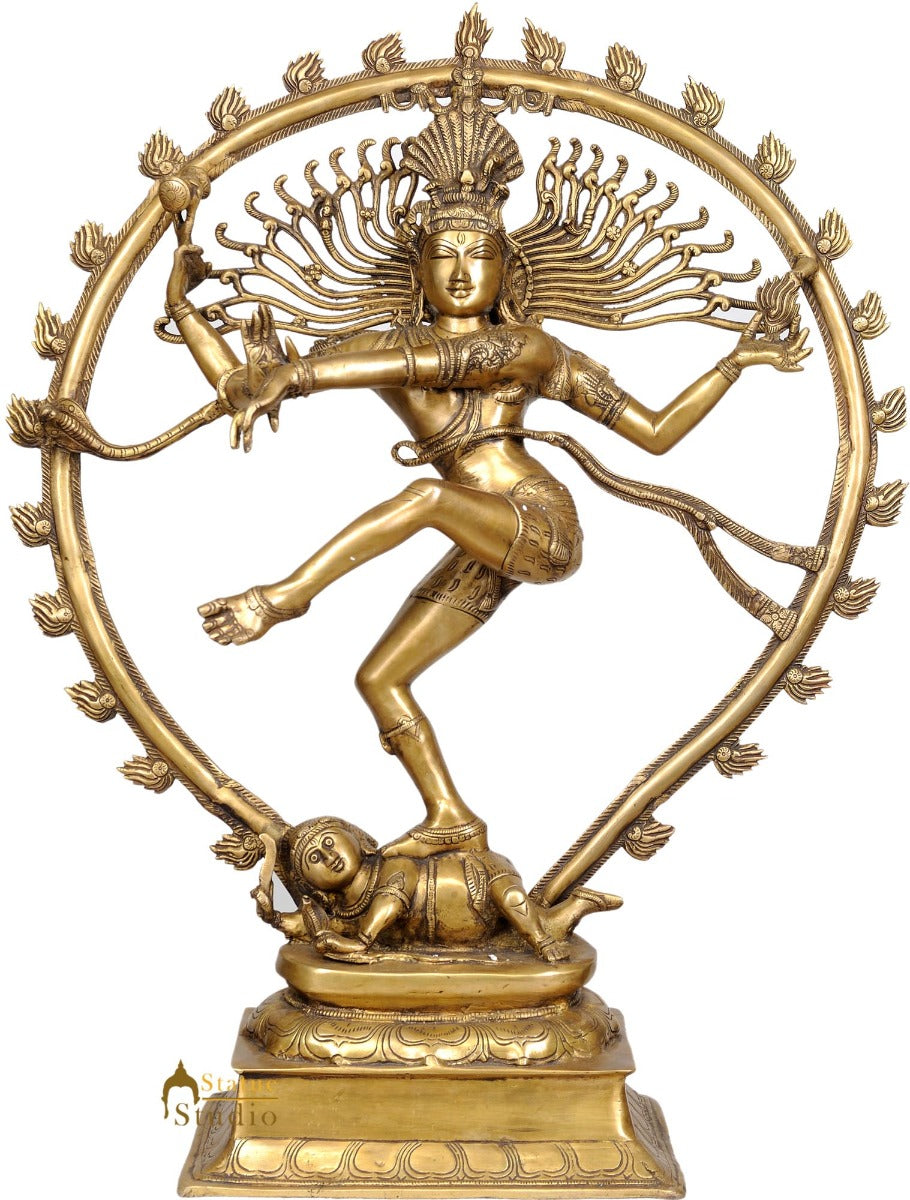 Large Size Indian Brass Dancing Shiv Nataraja Diwali Corporate Gifting 3 Feet - Image 2