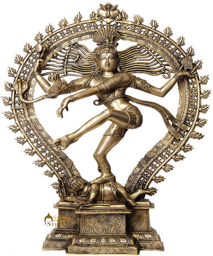 Large Size Exclusive Indian Dancing God Nataraja Statue Home Décor Gifting 35" by vendor-unknown - Hindu Gods