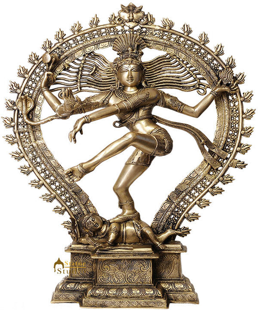 Large Size Exclusive Indian Dancing God Nataraja Statue Home Décor Gifting 35"